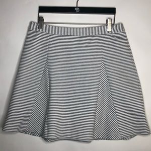 MICHAEL KORS gray and white striped mini skirt 6